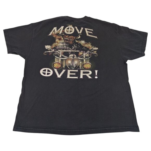 Vintage Wrangler "Move Over" Bulls Rule Biker T Shirt Size‎ 2XL - Picture 2 of 9